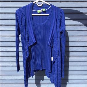 Missoni royal blue tank sweater set sz 2